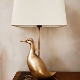 Lamp with brass duck