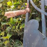 Solid gate, garden iron, H227x110cm, old, exterior door