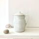 Pitcher covered porcelain Grigny XIXth stamped P.Precious