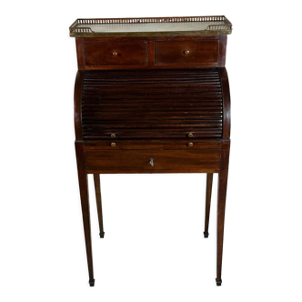 Bureau cylindre de style Louis XVI en acajou années 1900