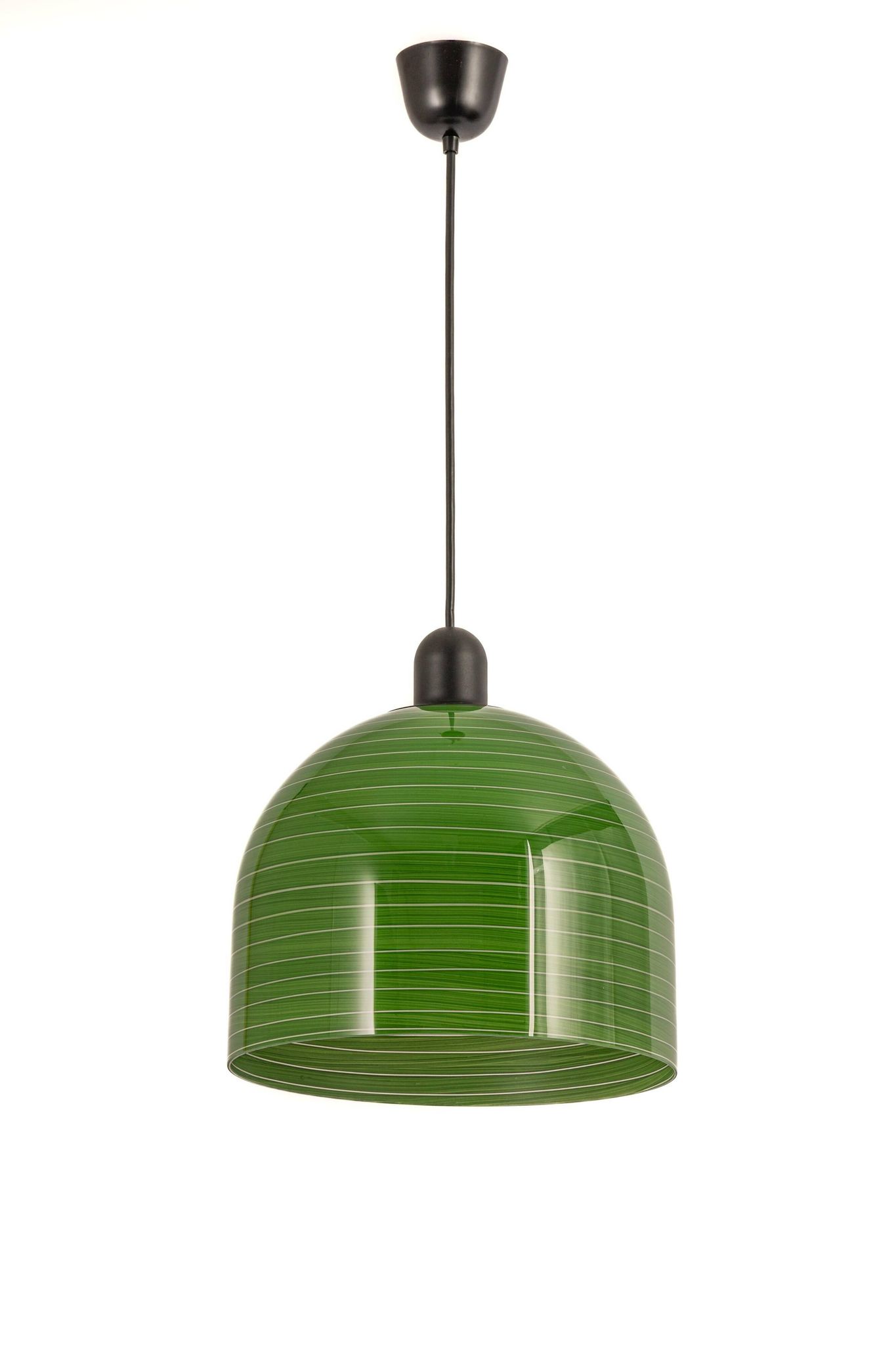 Green glass suspension by Peill Putzler, Germany, 1970