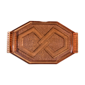Plateau en verre rose
