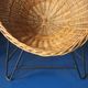Pair of mid century bamboo and iron pod chairs, 1960s