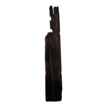 Wood and lead sculpture
