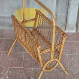 Rattan magazine holder, wicker magazine holder, magazine storage, magazine rack