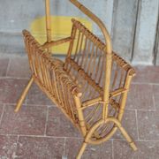 Porte-revue rotin, porte-revue osier, rangement magazines, magazine rack