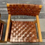 Olivier de Schrijver - Boss armchairs in leather straps - vintage