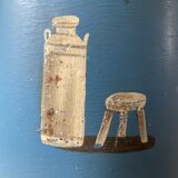 Old pitcher or milk jug in painted sheet metal