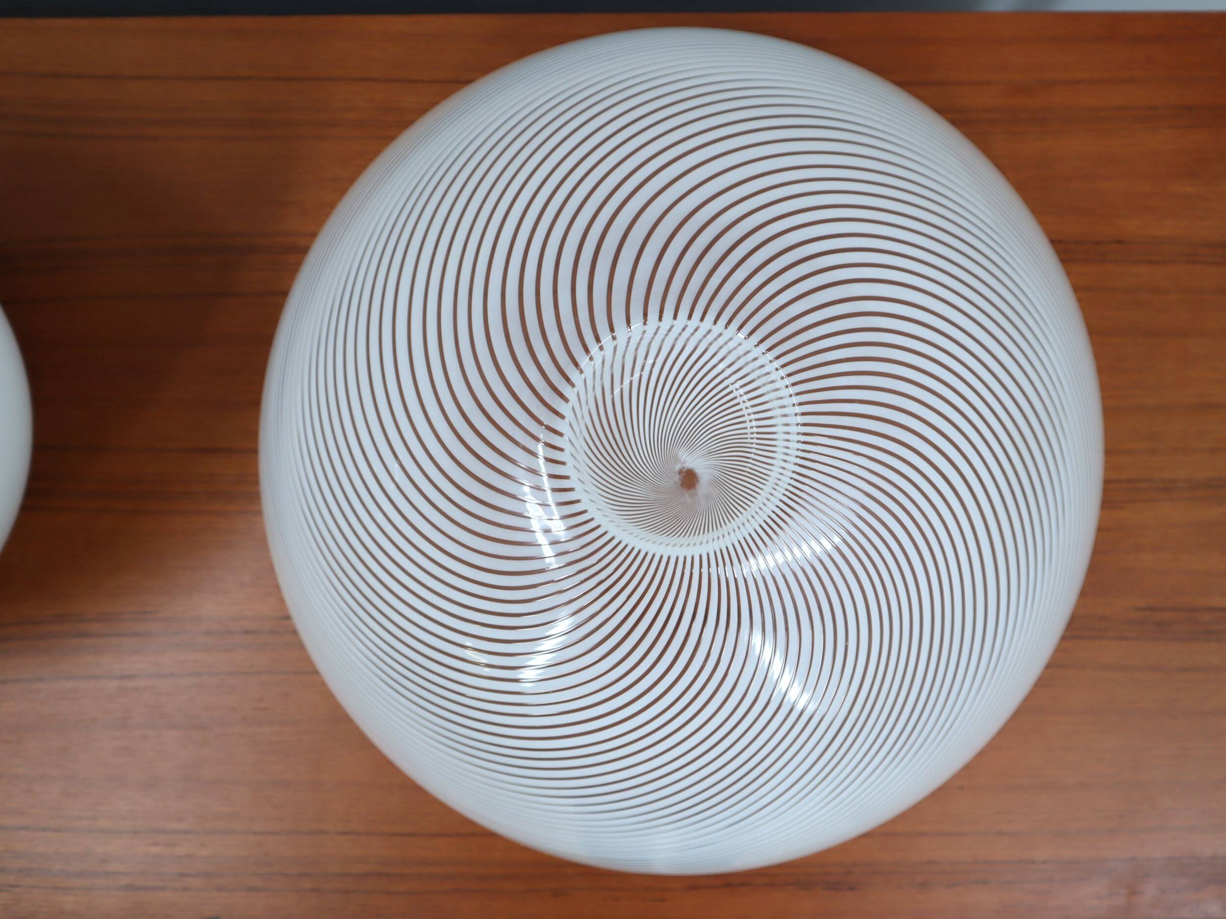 Murano glass incamiciato mushroom table lamp VeART 1970s