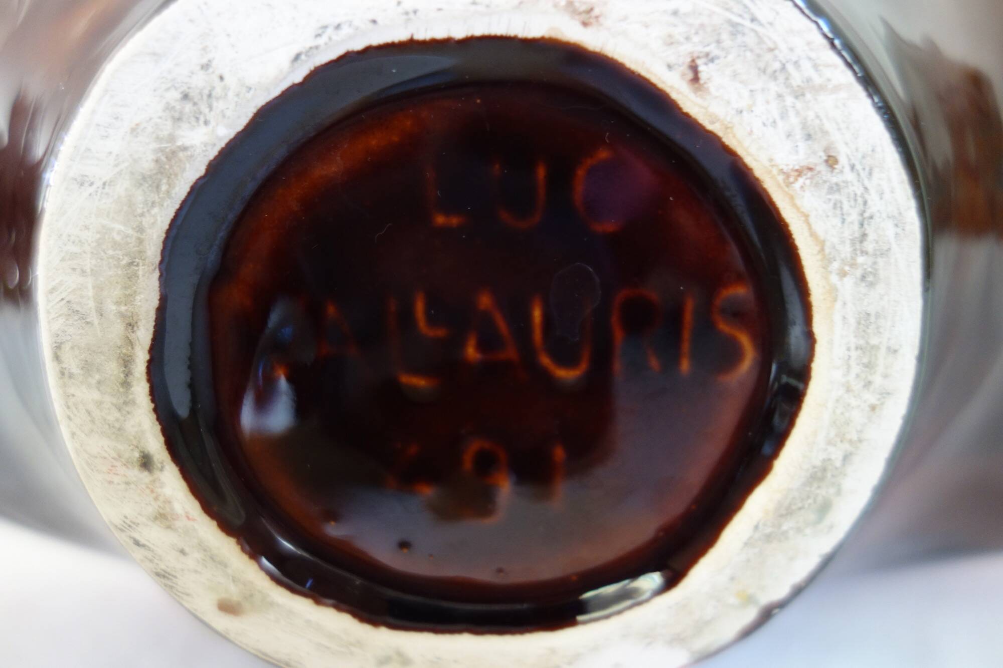 Huge fruit bowl signed Luc, Vallauris, 1950s/1960s