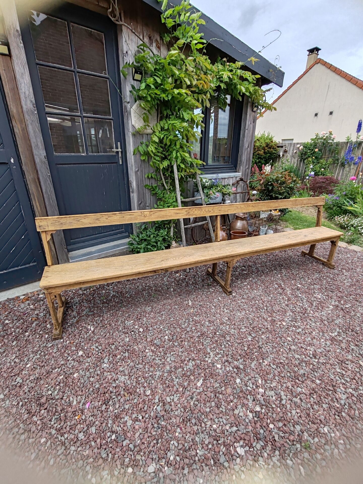 Oak church bench