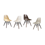 Lot of 4 vintage fiberglass Eames DSW chairs