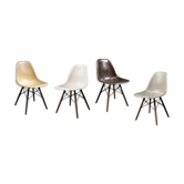 Lot of 4 vintage fiberglass Eames DSW chairs