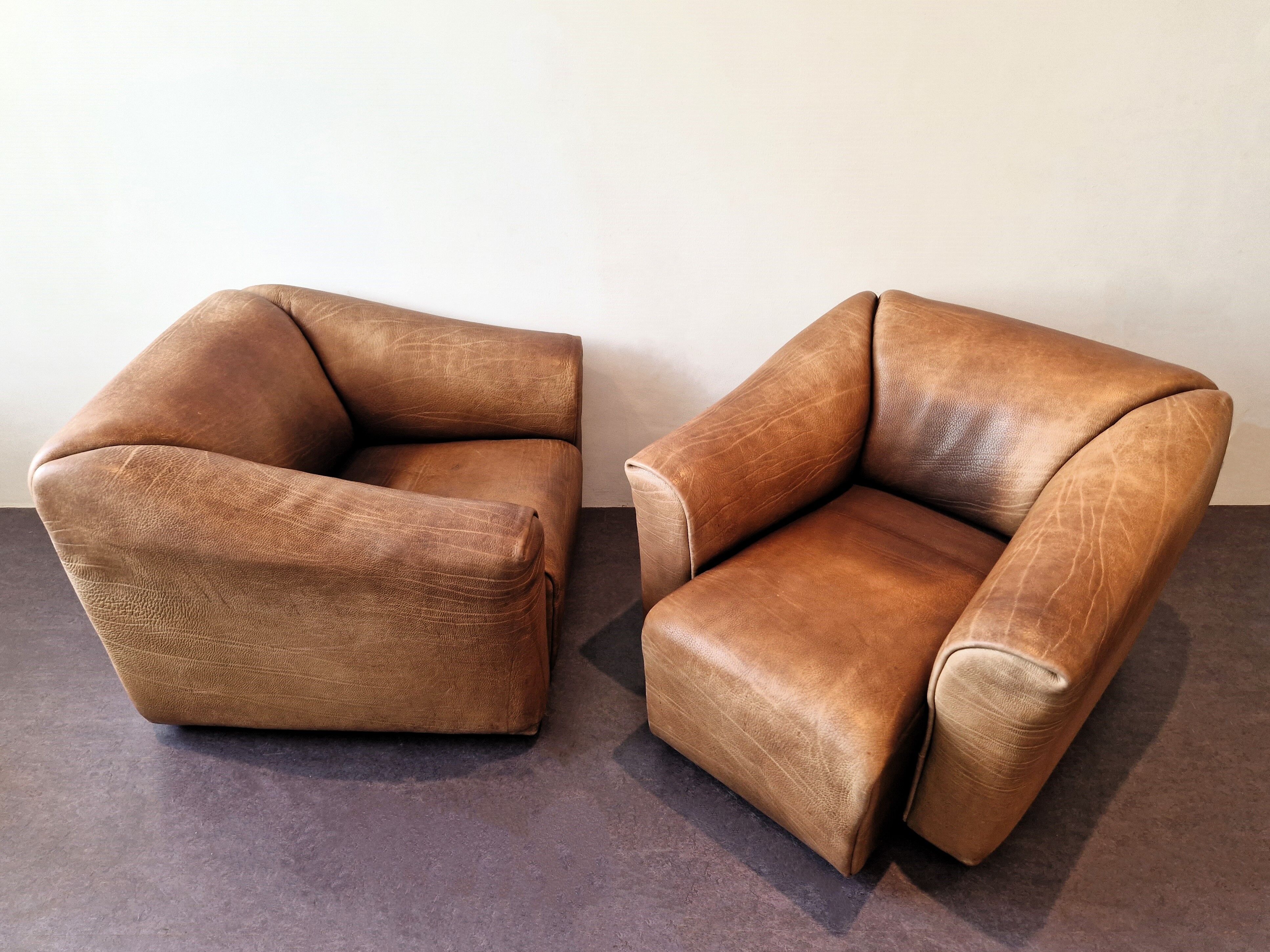 DS-47 brown leather lounge chair by De Sede, Switzerland 1970's