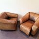 DS-47 brown leather lounge chair by De Sede, Switzerland 1970's