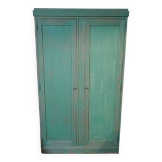 Green wooden wardrobe 110 x 46 - height 182