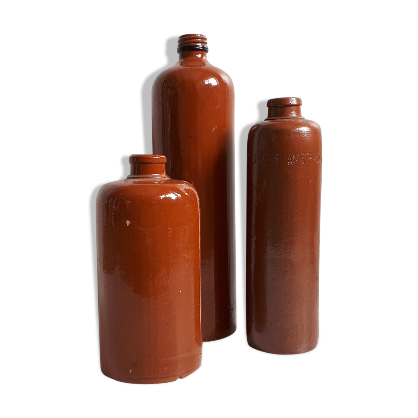 Vintage stoneware bottle combination 3