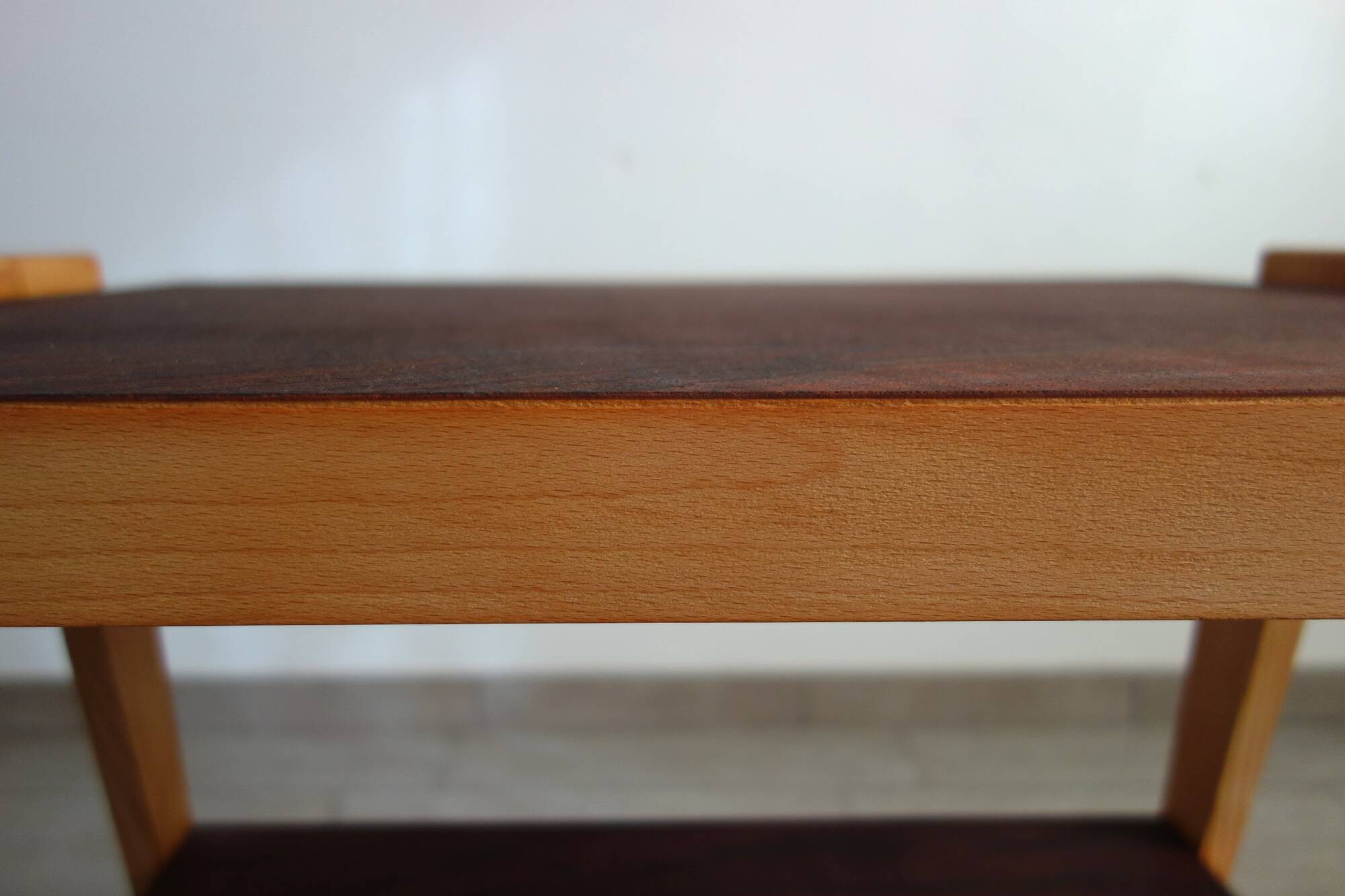 2-tier wooden coffee table from the 50s and 60s