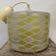 Vintage suspension 60s, 70's, white and yellow glass pop decoration