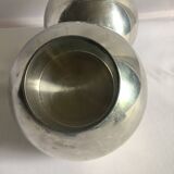 2 vintage aluminum spherical candle holders model Nässjö