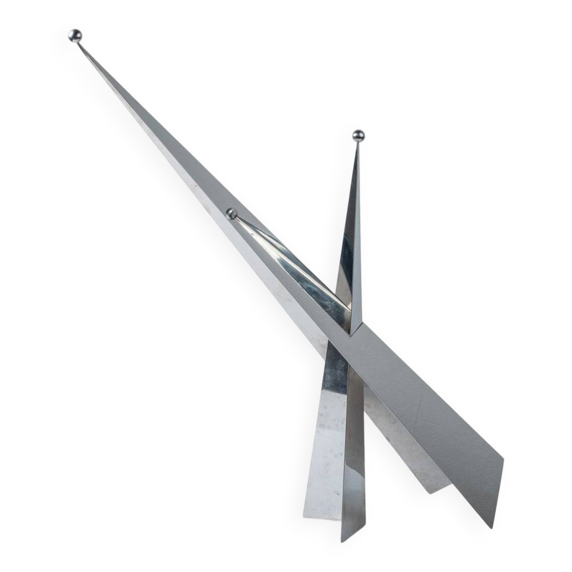 Chrome metal table lamp, Italy, c.1980