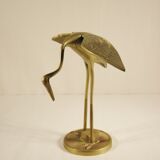 Brass heron 19 cm