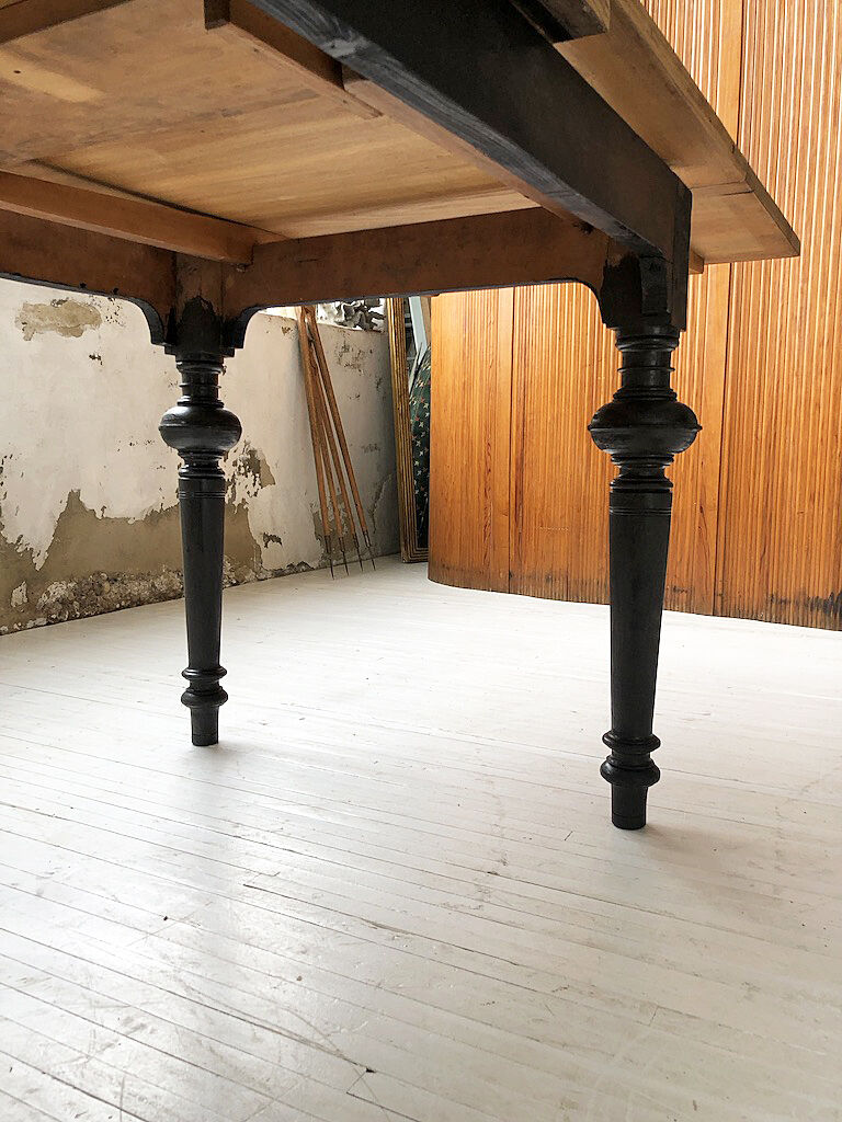 Ancient oak farm table with extensions 218 cm