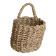 Small vintage woven fiber wall basket with handle
