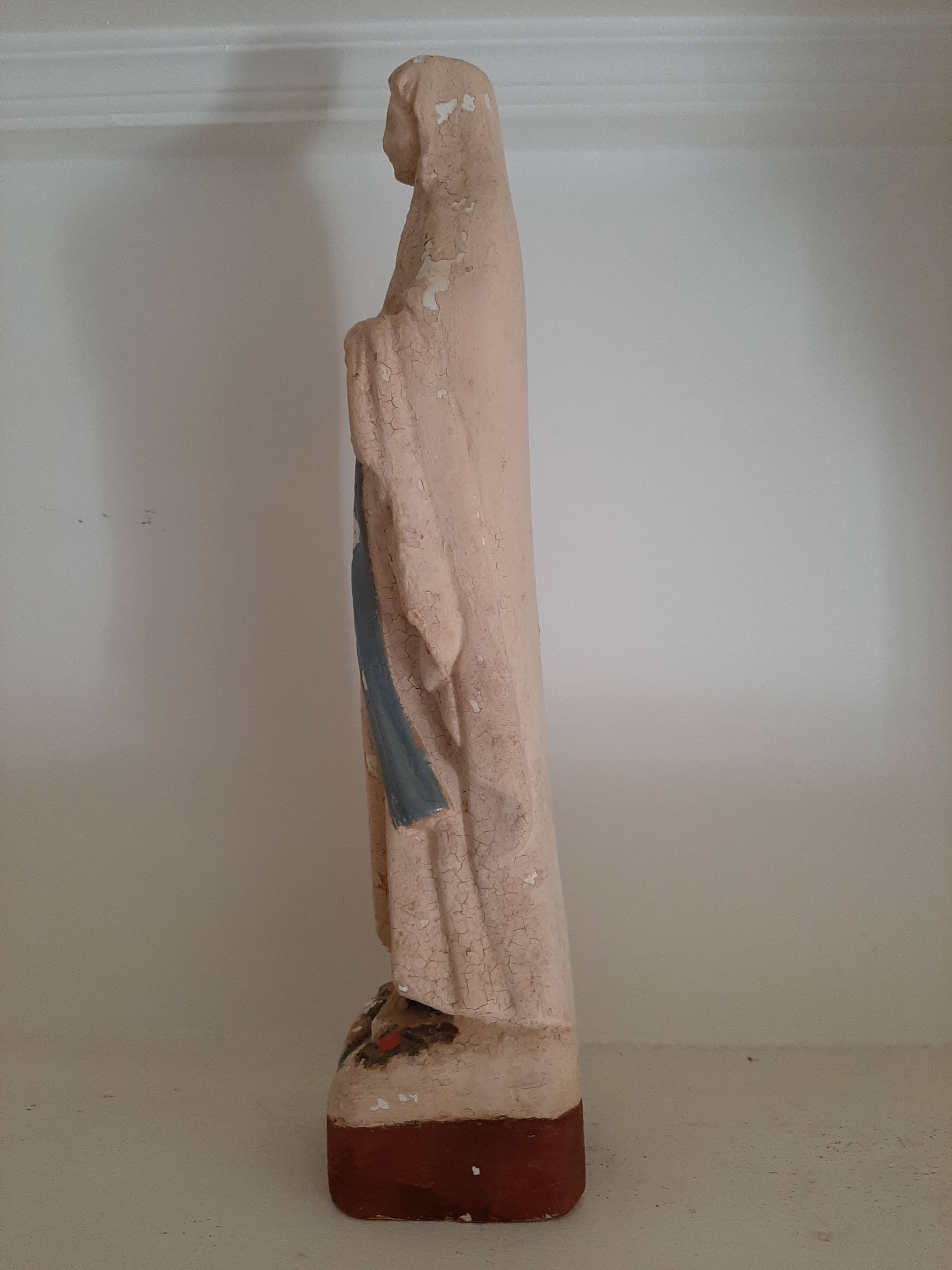 19th century plaster Virgin