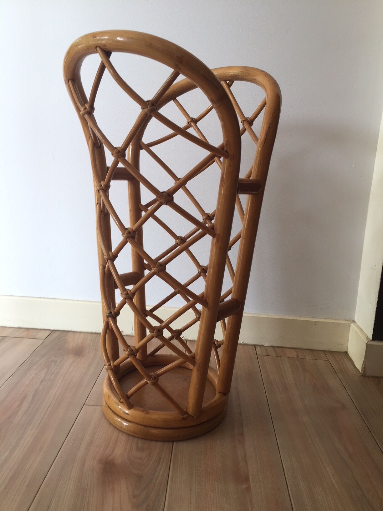 Umbrella rack rattan 1950