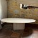Travertine coffee table