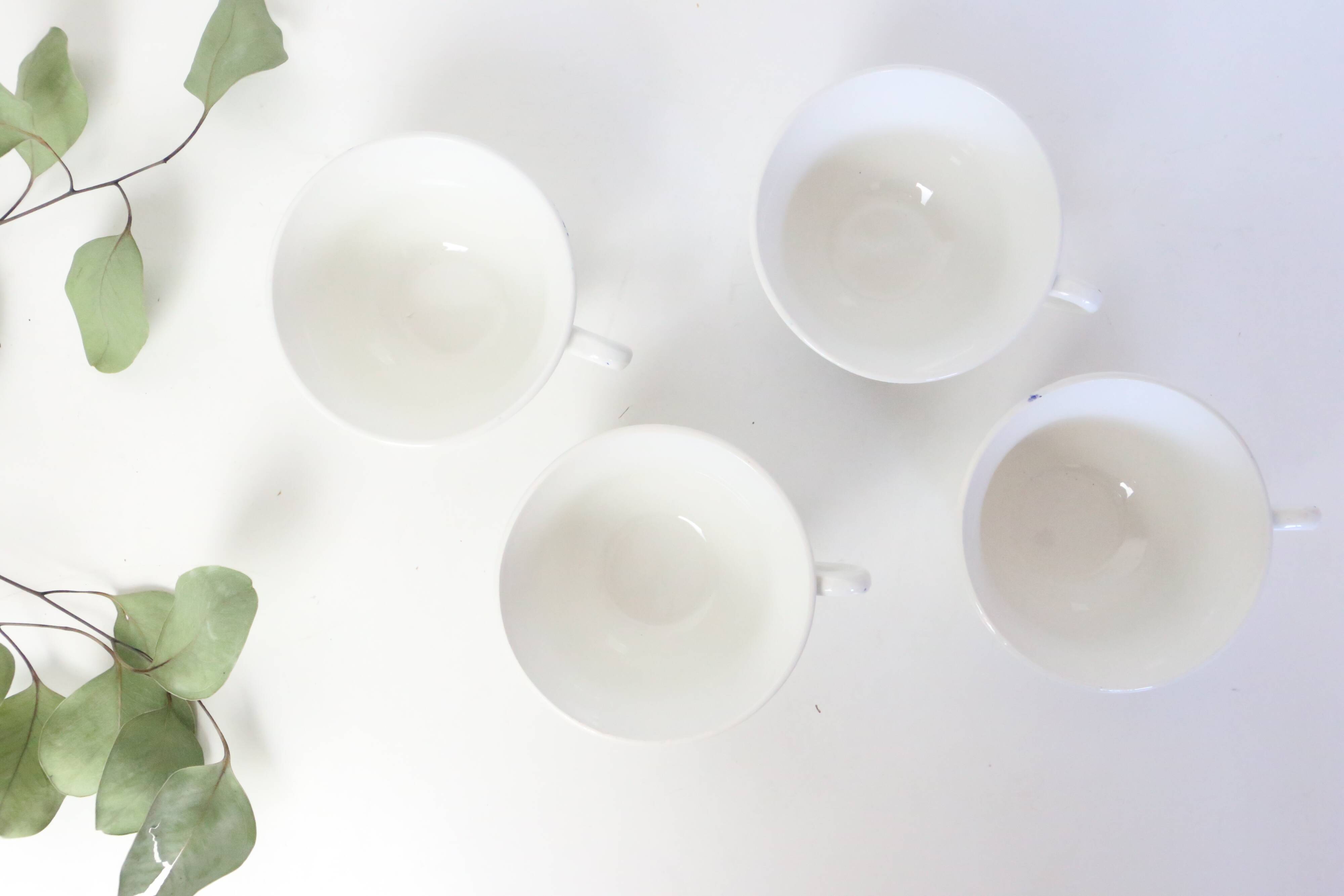 Set of 4 Céranord cups, vintage, French