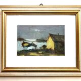 Marine Italienne, Huile sûr Panneau , JM Bilargi, XXe