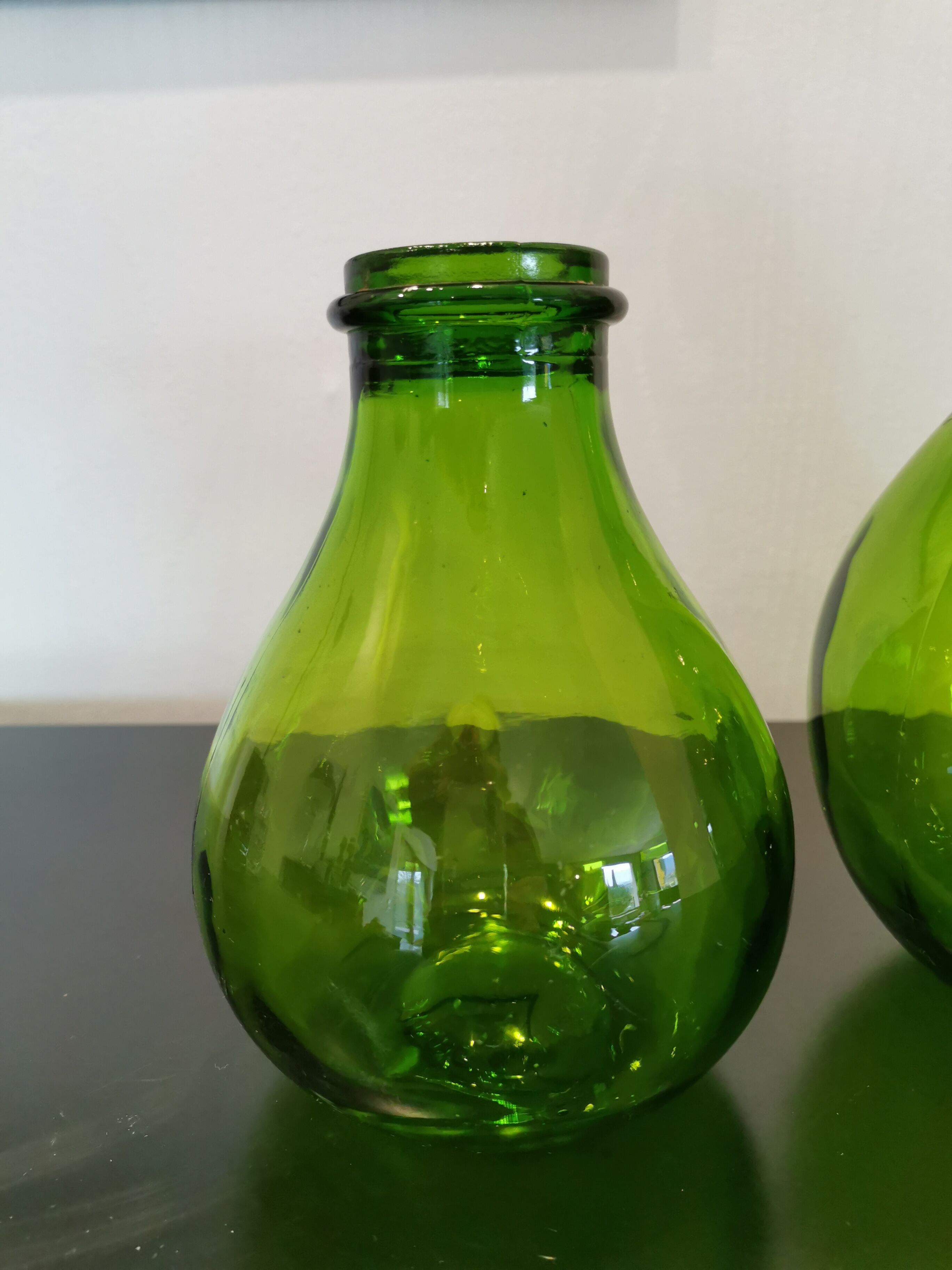 3 pressed glass jars from Italy