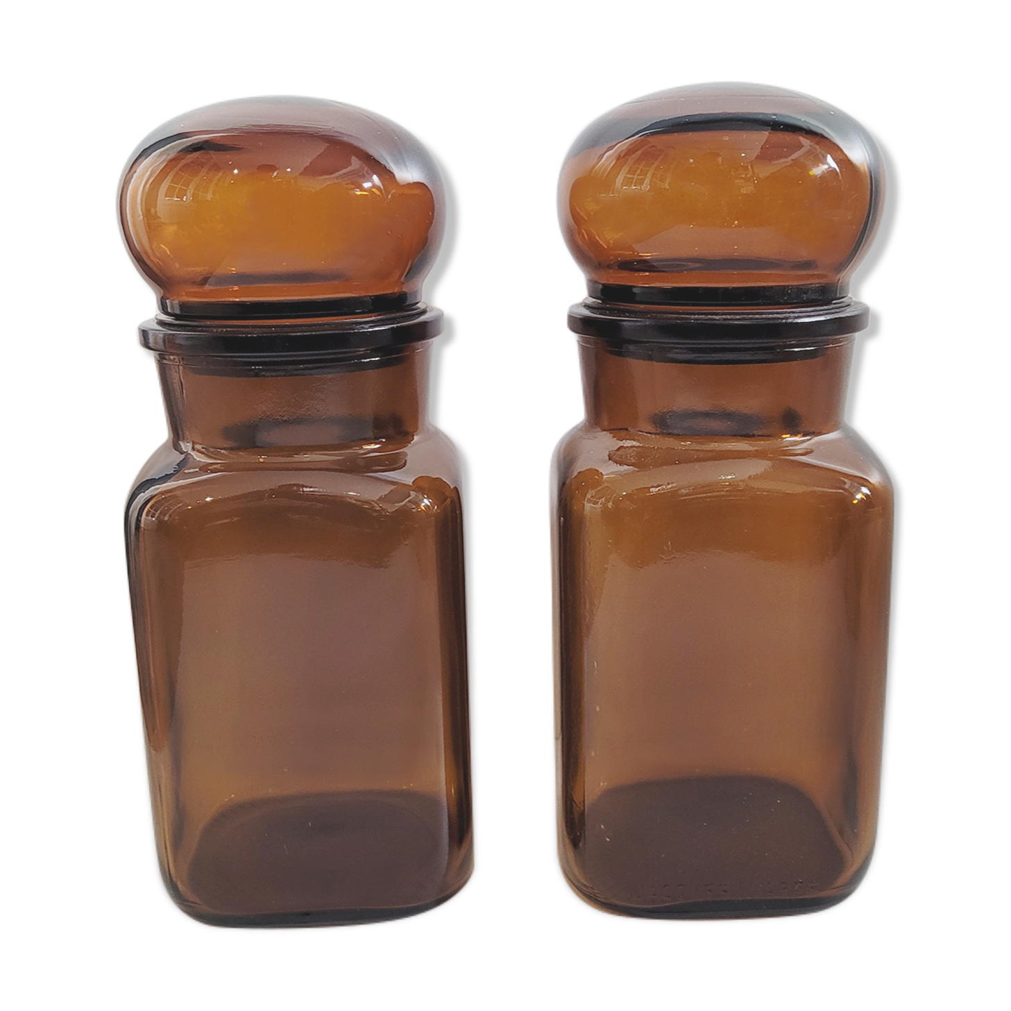 Duo apothecary vials round cap