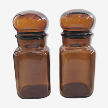 Duo apothecary vials round cap