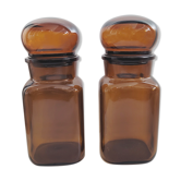 Duo apothecary vials round cap