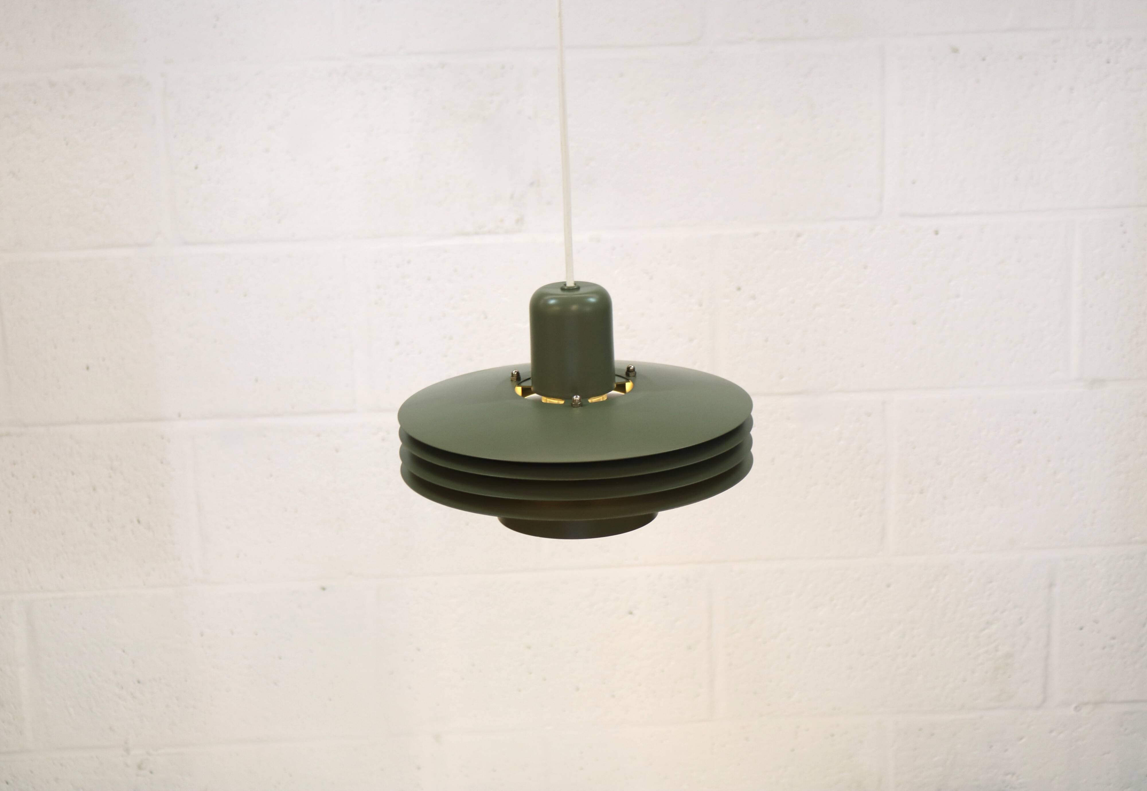Danish Design Lamp Horn Lighting Model 763 – Restored Green Nordic Style Pe