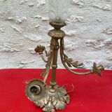 Antique bronze ceiling light in Louis XV style, height 50 cm.