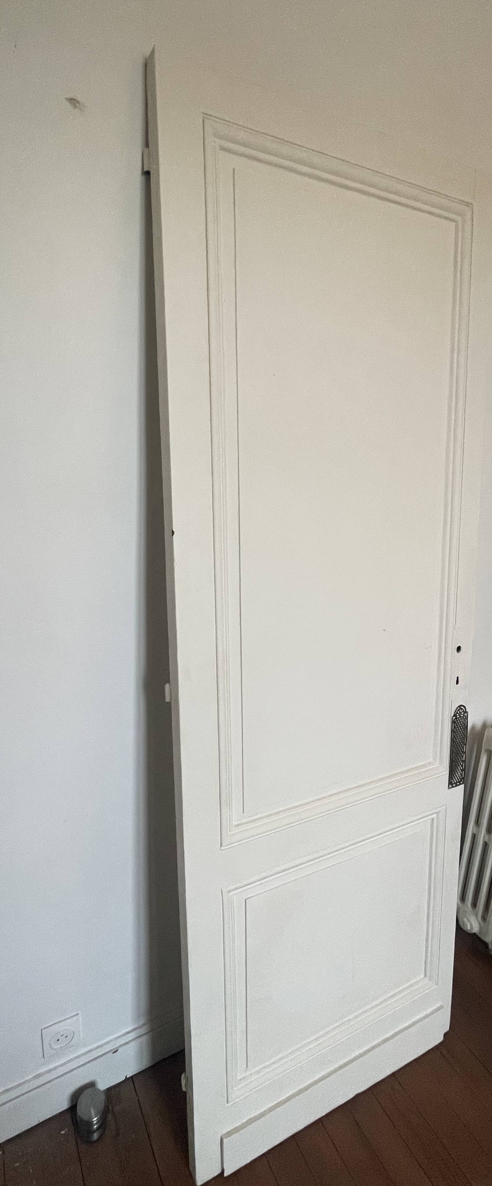 Old painted wooden interior door