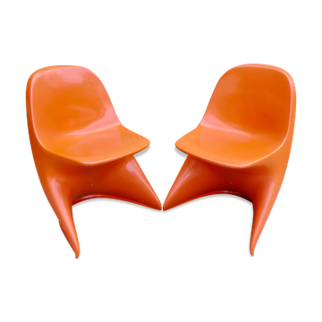 Pair of children's chairs Casolino from the 1970s.