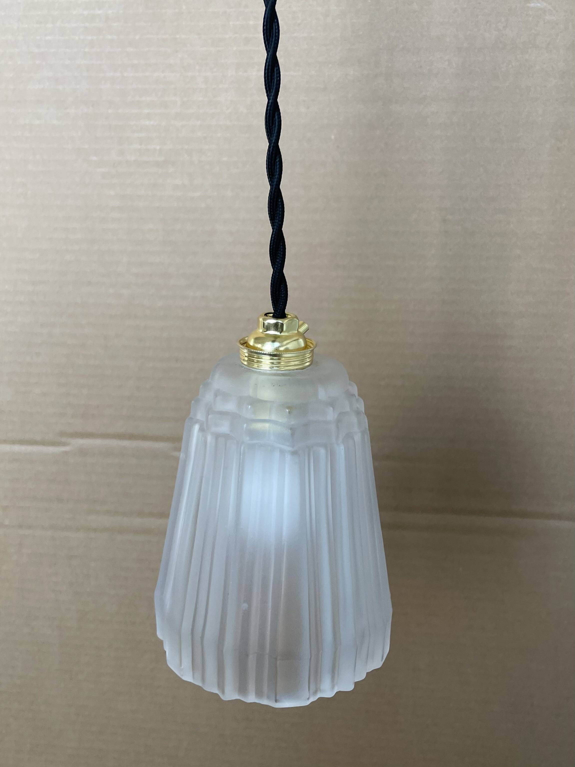 Small antique Art Deco pendant light