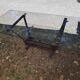 Table industrielle fer et verre 200 x 900 cm