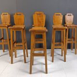 Mid century brutalist bar stools, 1960s