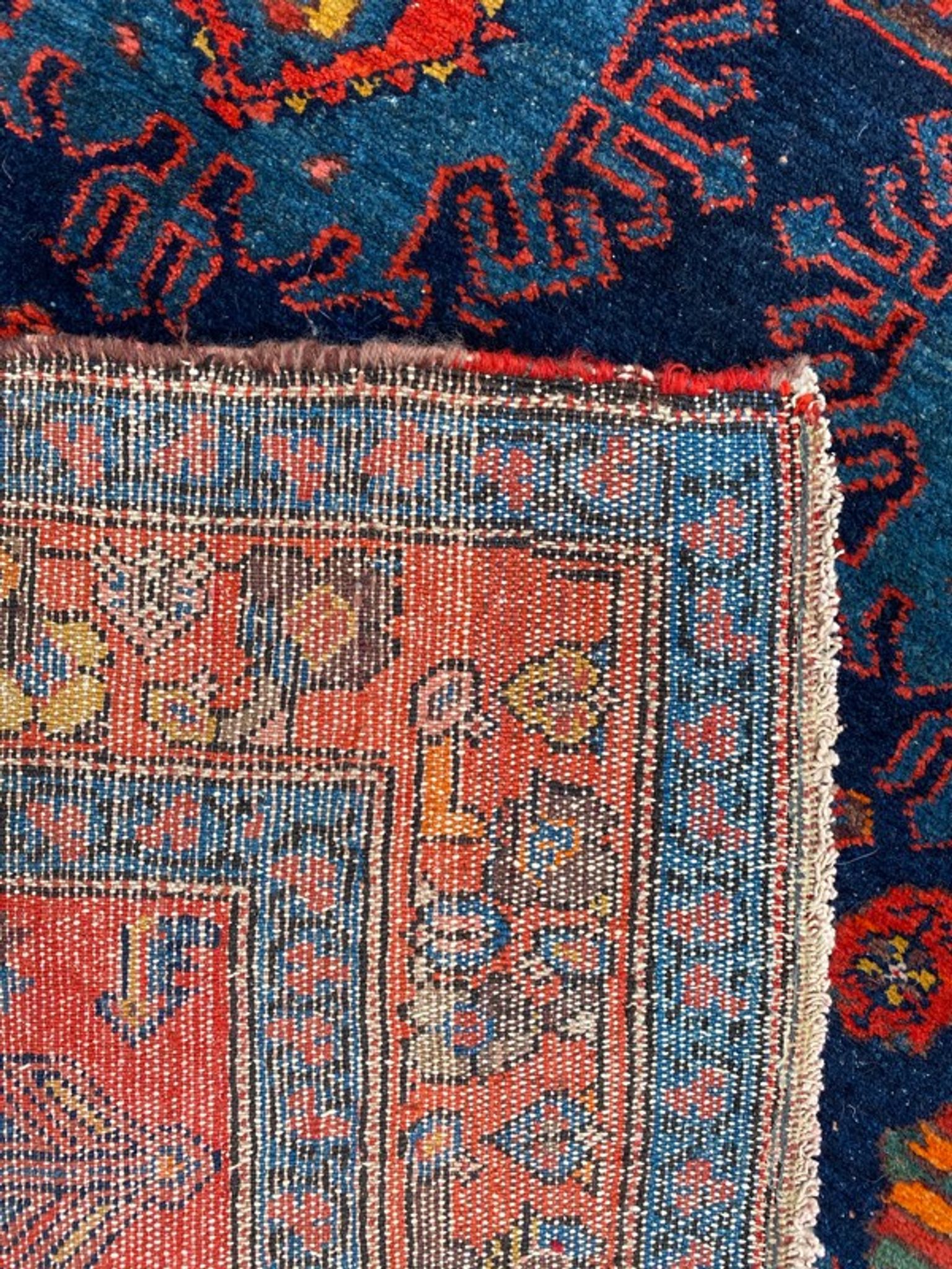 Tapis ancien persan Malayer couloir 109x525 cm