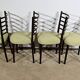 Suite de 4 Chaises Scandinaves en Bois teinté – 1960