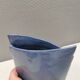 Handmade earthenware vase, with a beautiful light blue glaze. Denmark 1980s