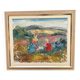 Original Swedish Oil on Canvas - "Children Playing" by Nils Sewerin (1920-1985) - Signed - Vintage and Framed - 77 × 66 cm (30.3" × 26")