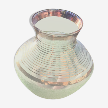 Art deco granity glass vase