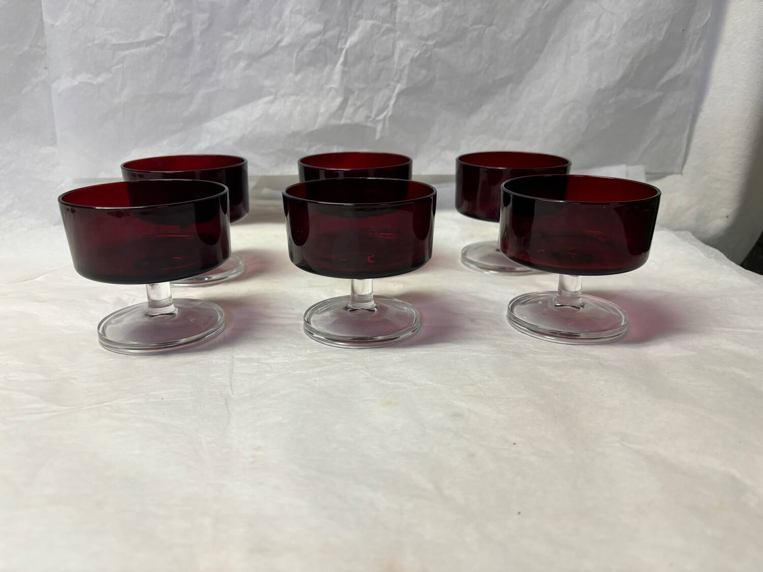 Ensemble de 6 coupes à champagne vintage